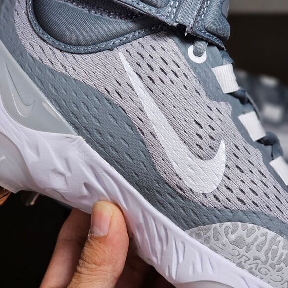 Nike Alpha Huarache Elite 4 Mid Baseball Cleats Shoes Men's 7 Grey DJ6520-012 SE - Picture 7 of 16